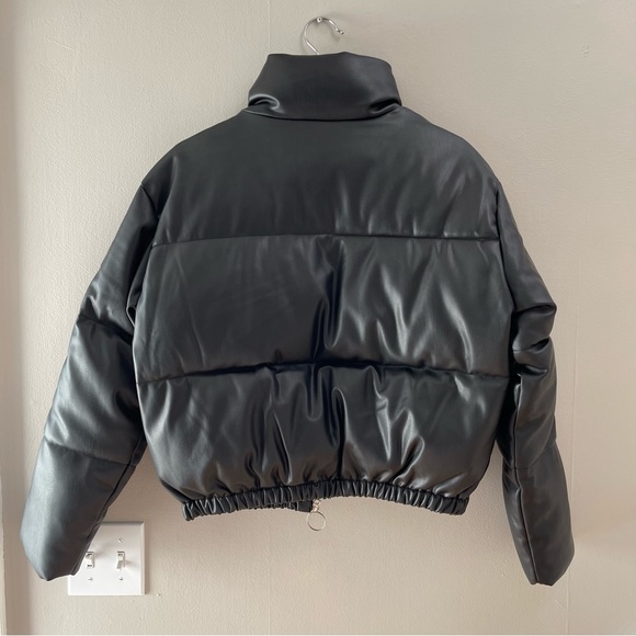 NWT Truth by Republic Faux Leather Puffer Jacket - Picture 7 of 10